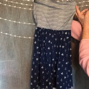 Sailor style back cut out dress